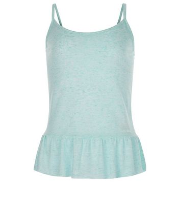 Comprar Teens Mint Green Slub Ruffle Hem Cami al mejor precio