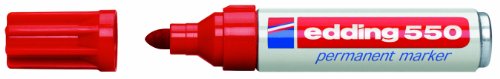 Comprar Edding 550 - Marcador permanente, 10 unidades, color rojo al mejor precio
