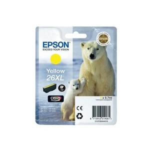 Comprar 26xl: cartucho de tinta amarillo original epson - 9 ml al mejor precio