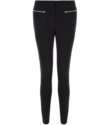 Comprar Black Zip Front Bengaline Slim Leg Trousers al mejor precio