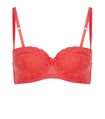 Comprar Bright Pink Lace Strapless Bra al mejor precio