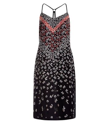 Comprar Petite Black Floral Print Midi Dress al mejor precio