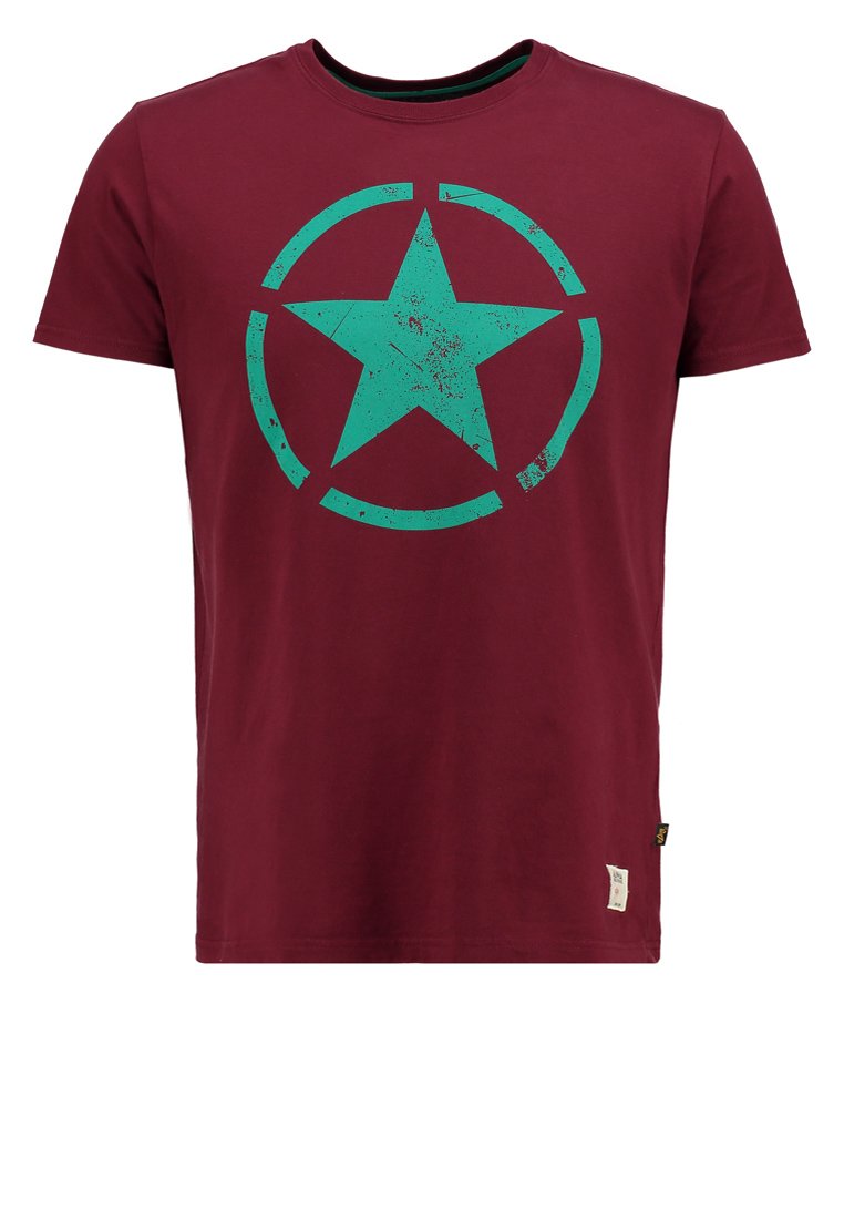 Comparar mejores precios Alpha Industries STAR Camiseta print burgundy con descuentos Comprar Alpha Industries STAR Camiseta print burgundy al mejor precio