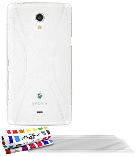 Comprar Muzzano F57X02-7913908 - Funda para Sony Xperia T + 3 protecciónes de pantalla, transparente al mejor precio