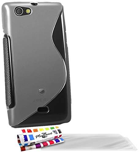 Comprar Muzzano F5799 - Funda para Sony Xperia Miro + 3 protecciónes de pantalla, transparente al mejor precio