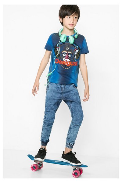 Comprar Desigual - Hombre - Camiseta azul tie-dye para niño - Gorka - Size 7/8 al mejor precio