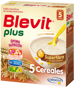 Comprar Papilla Blevit Plus Superfibra 5 Cereales 600 g. al mejor precio