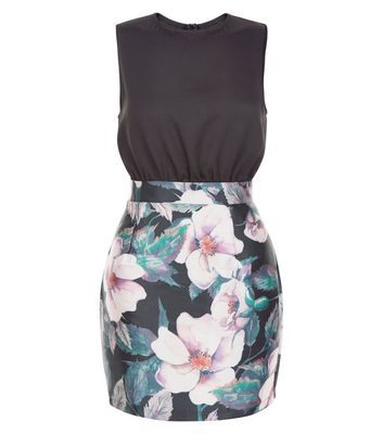 Comprar AX Paris Black Floral Print 2 in 1 Dress al mejor precio