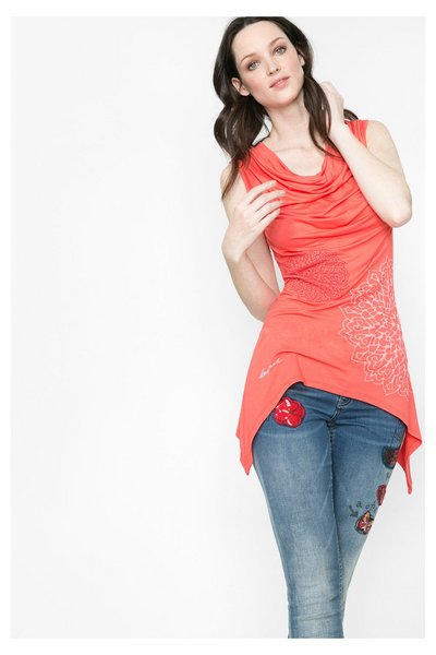 Comprar Desigual - Mujer - Camiseta sin mangas con cuello drapeado - Montseny - Size S al mejor precio