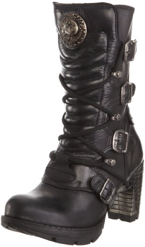 Comprar New Rock M.TR003-S1 - Botas de cuero para mujer, color negro, talla 41.5 al mejor precio