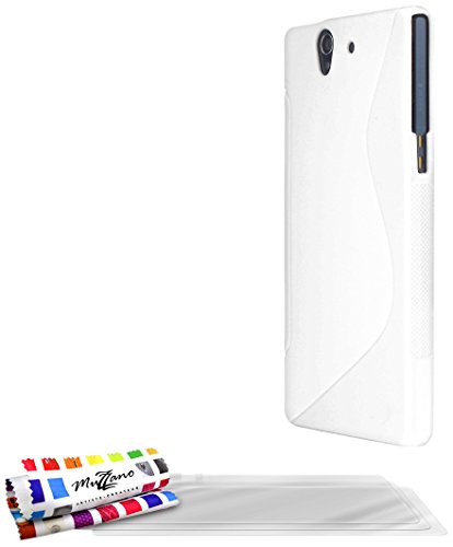 Comprar Muzzano F6121 - Funda para Sony Xperia Z + 3 protecciónes de pantalla, color blanco al mejor precio