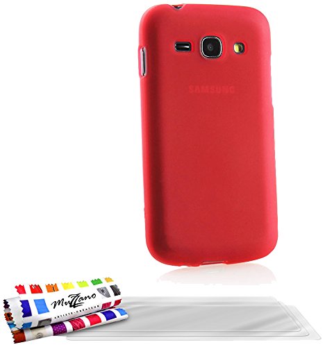 Comprar Muzzano F24933 - Funda para Samsung Galaxy S7272 + 3 protecciones de pantalla, color rojo al mejor precio