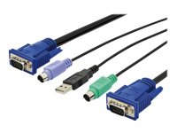 Comprar Digitus DS-19232 cable para video, teclado y ratón (kvm) - Switch KVM (USB, PS/2, PS/2, VGA, Multi, Negro, Níquel) al mejor precio