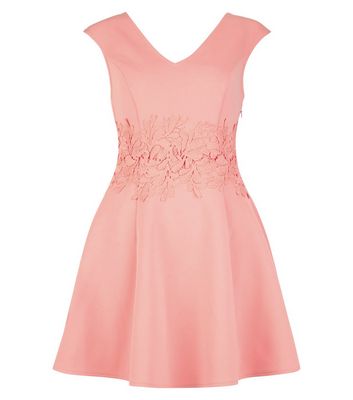 Comprar Coral Crochet Panel Skater Dress al mejor precio
