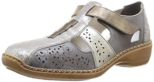 Comprar Rieker 41339/90 - Zapatos de cordones de cuero para mujer marrón Marron (Métallique) 42 al mejor precio