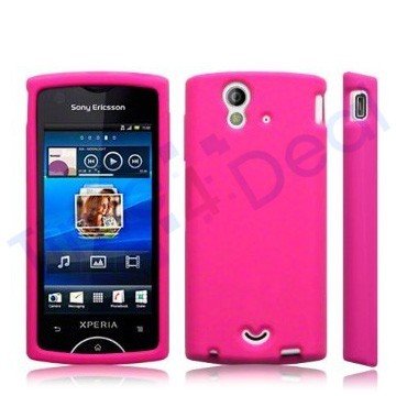 Comprar Carcasa protectora para Sony-Ericsson Xperia Ray silicona color rosa al mejor precio