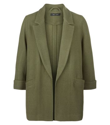 Comprar Khaki Waffle Texture Longline Blazer al mejor precio