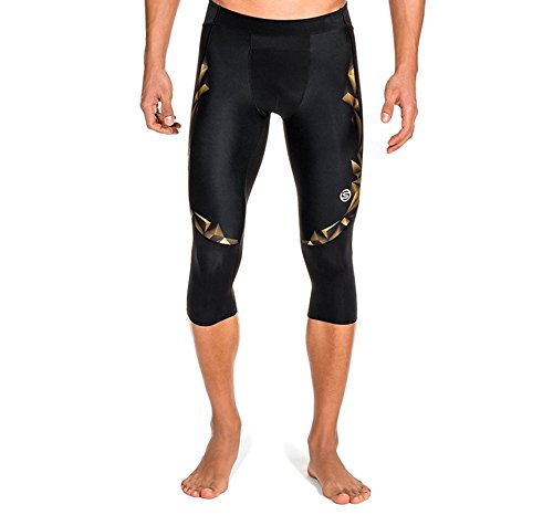 Comprar Skins A400 Mens 3/4 Tights - Pantalones de compresión de running para hombre, color dorado, talla S al mejor precio