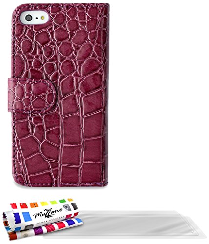 Comprar Muzzano F19344 - Funda para Apple iPhone 5, incluye 3 protectores de pantalla, color violeta al mejor precio