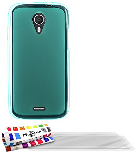 Comprar Muzzano F899183 - Funda para Wiko Darknight + 3 protecciones de pantalla, color azul lago al mejor precio
