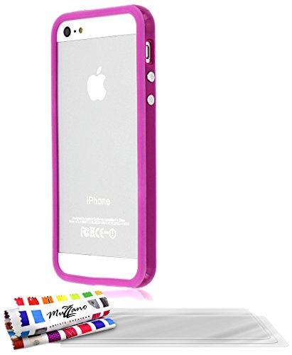 Comprar Muzzano F19464 - Funda para Apple iPhone 5, incluye 3 protectores de pantalla, color violeta al mejor precio