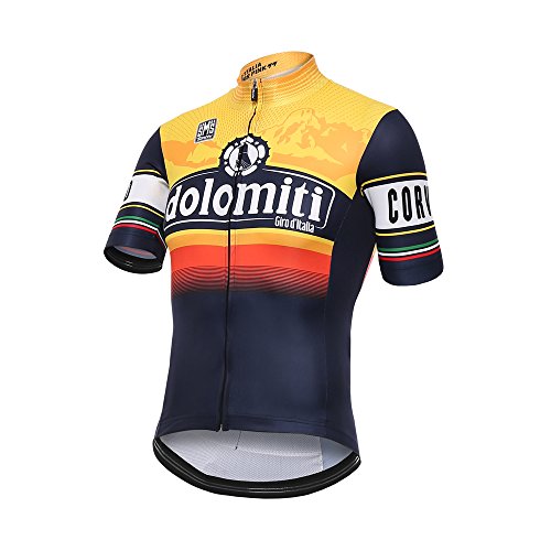 Comprar Santini Replica hombres Giro d'Italia 2016 etapa 14 Dolomiti - Manga corta Jersey negro, hombre, color Negro - negro, tamaño 2 X-grande al mejor precio