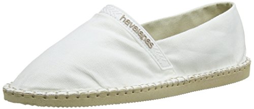 Comprar Havaianas Origine - Alpargatas de lona unisex, color blanco, talla 46 al mejor precio