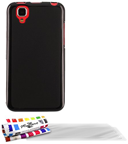 Comprar Muzzano F872795 - Funda para Wiko Goa + 3 protecciones de pantalla, color negro al mejor precio