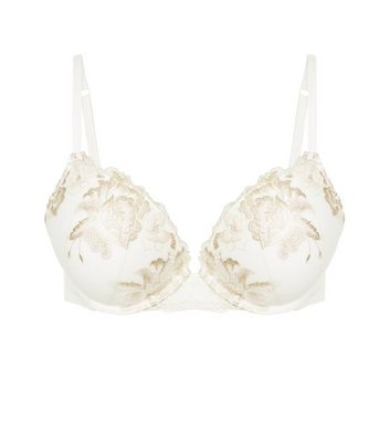 Comprar White Floral Print Lace Boost Bra al mejor precio