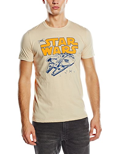 Comprar Star Wars Star Wars Retro Falcon-camiseta Hombre    beige beige (Sand) X-Large al mejor precio