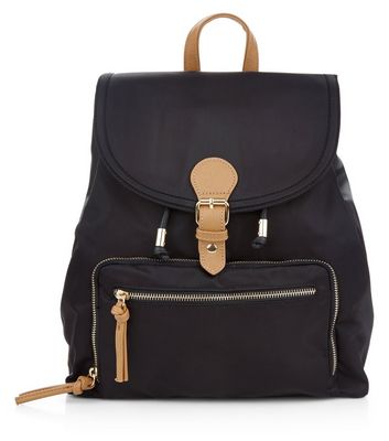 Comprar Black Contrast Nylon Backpack al mejor precio