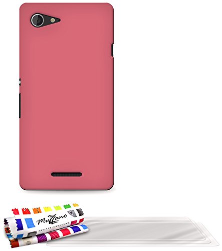 Comprar Muzzano F869520 - Funda para Sony Xperia E3, incluye 3 protecciones de pantalla, color rosa al mejor precio