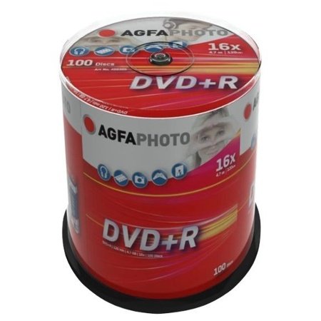 Comprar AgfaPhoto DVD+R 4.7GB 16x, CakeBox, 100 pcs - al mejor precio