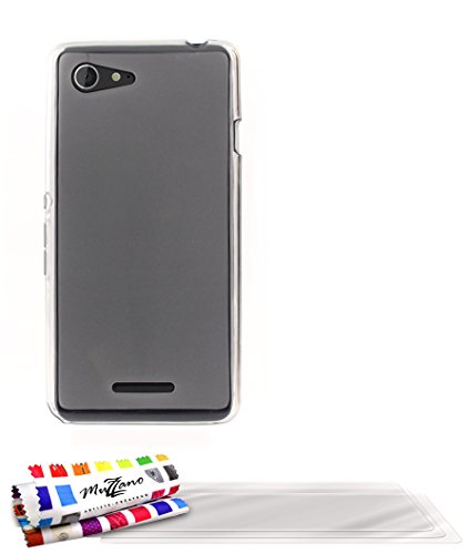 Comprar Muzzano F869166 - Funda para Sony Xperia E3, incluye 3 protecciones de pantalla, color gris al mejor precio