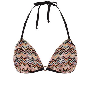 Comprar Multicoloured Zig Zag Triangle Bikini Top al mejor precio