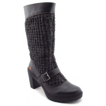 Comprar Botas Art Botas Mujer Negras Altas Piel Lana Hebilla Tacón Company 391 al mejor precio
