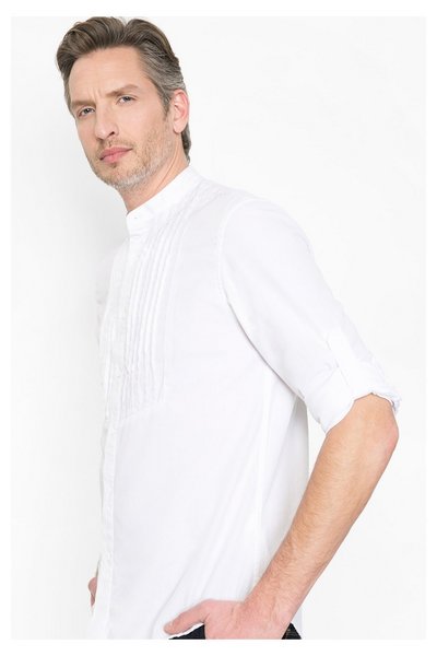 Comprar Desigual - Hombre - Camisa blanca con cuello mao - Sergio - Size XXL al mejor precio