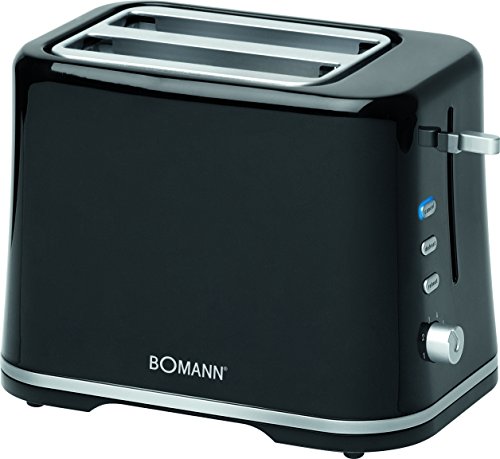 Comprar Bomann TA 1577 CB - Tostadora de 2 ranuras, 3 funciones, calienta panecillos, 870 W, color negro y plata al mejor precio
