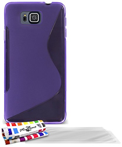 Comprar Muzzano F840774 - Funda para Samsung Galaxy Alpha, incluye 3 protecciones de pantalla, color violeta al mejor precio