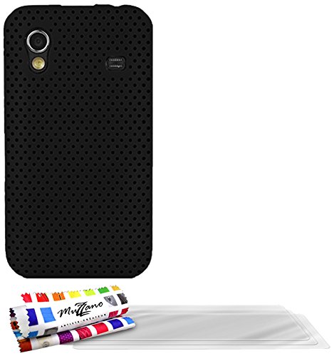 Comprar Muzzano Alveolia - Funda para Samsung Galaxy Ace, con 3 protectores de pantalla, color negro al mejor precio