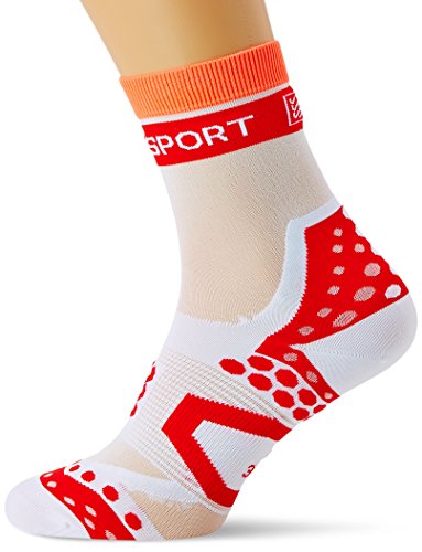 Comprar Compressport Bike Ultralight - Calcetín de ciclismo unisex, color blanco / rojo, talla 4 al mejor precio