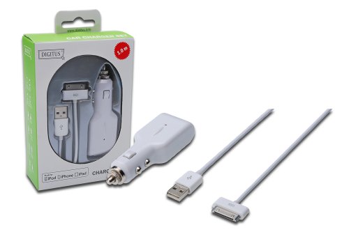 Comprar Digitus DB-600900-010-W - Cargador (Auto, MP4, Smartphone, Encendedor de cigarrillos, Color blanco, 1m, 10.5 - 18V) al mejor precio