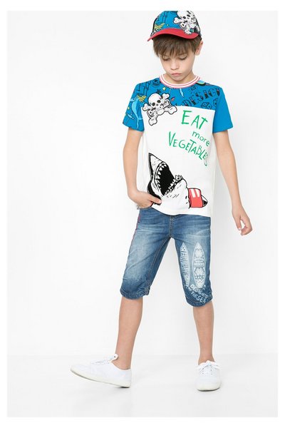 Comprar Desigual - Hombre - Camiseta estampada de manga corta para niño - George - Size 3/4 al mejor precio
