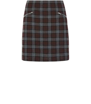 Comprar Red Check Double Zip A-Line Skirt al mejor precio