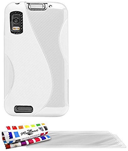 Comprar Muzzano F12S05-227871 - Funda para Motorola Atrix, con 3 protectores de pantalla, color blanco al mejor precio