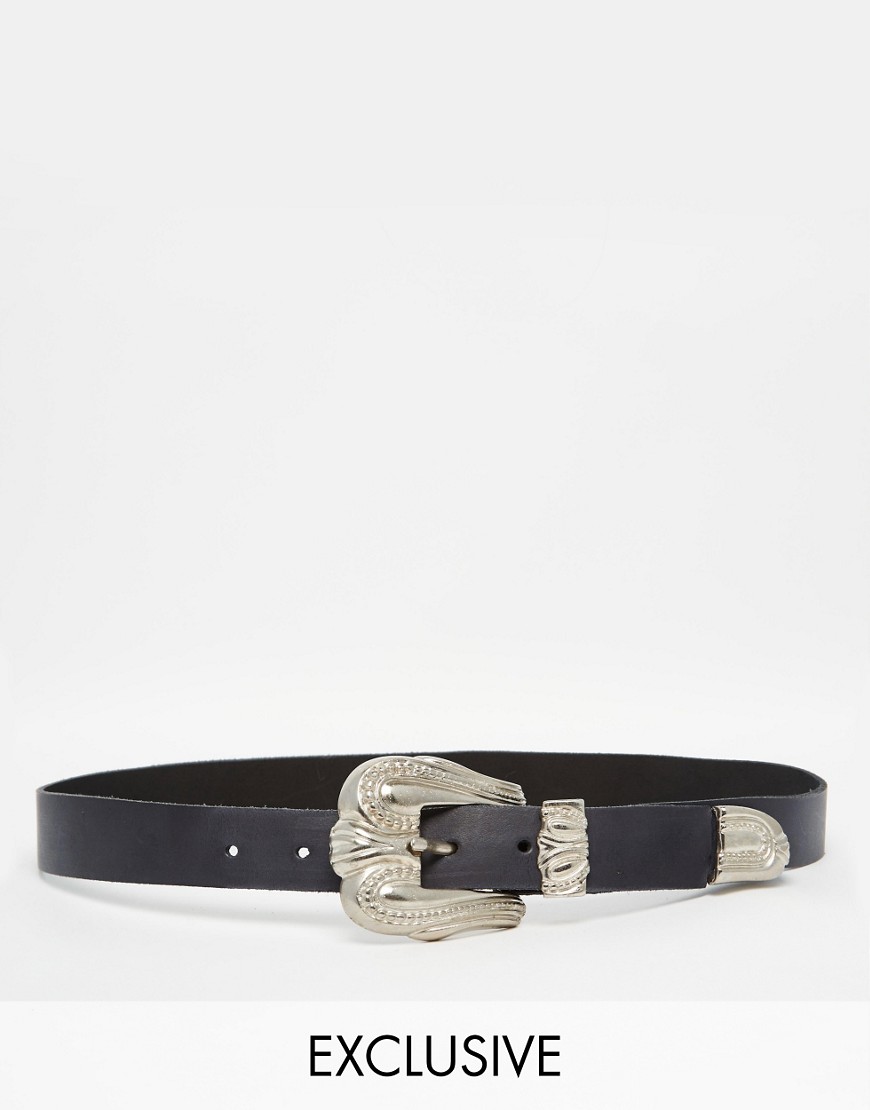 Comprar Cinturón de cuero estilo western con extremo adornado de Retro Luxe London al mejor precio