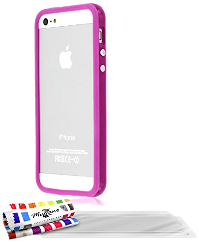 Comprar Muzzano F14751 - Funda para Apple iPhone 5, incluye 3 protectores de pantalla, color violeta al mejor precio