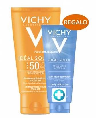 Comprar Vichy ideal soleil 50 emulsion facial acabado seco 50 ml + ideal soleil after sun 100 ml al mejor precio