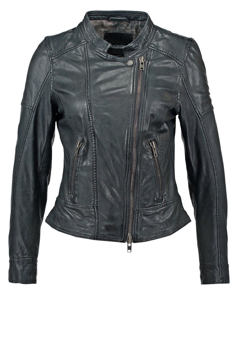 Comprar Oakwood Chaqueta de cuero navy blue al mejor precio