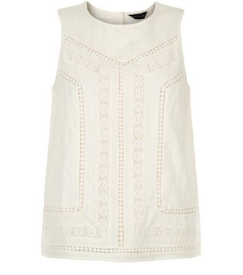 Comprar Cream Crochet Sleeveless Top al mejor precio